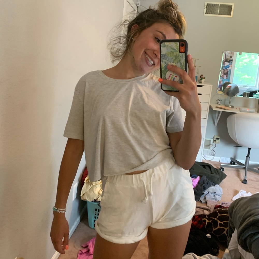 White comfy shorts